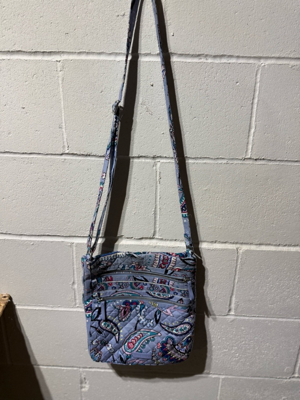 Vera Bradley Light Blue Quilted Paisley Crossbody